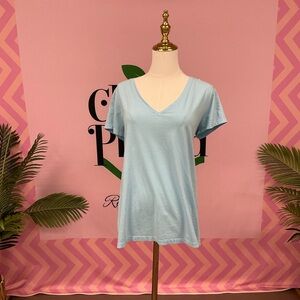 Lilly Pulitzer Light Blue V-Neck Top